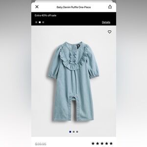 GAP baby denim ruffle one piece